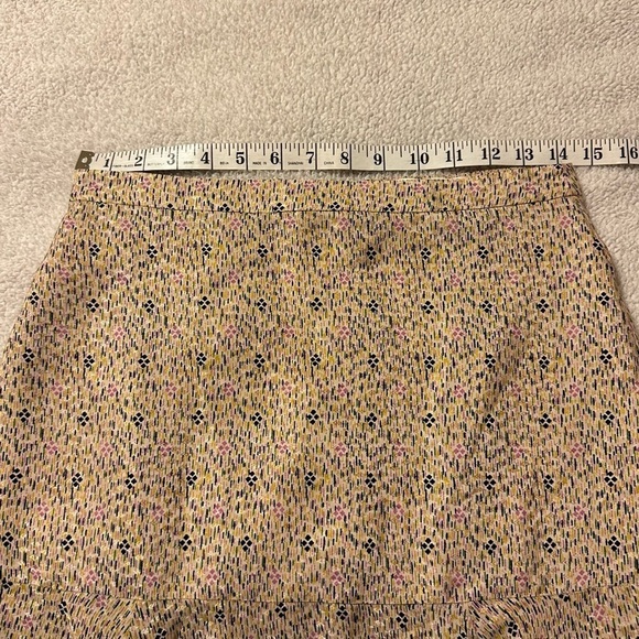 Veronica Beard Natalija Silk Handkerchief Hem Midi Skirt Cream Abstract Print - Picture 7 of 12